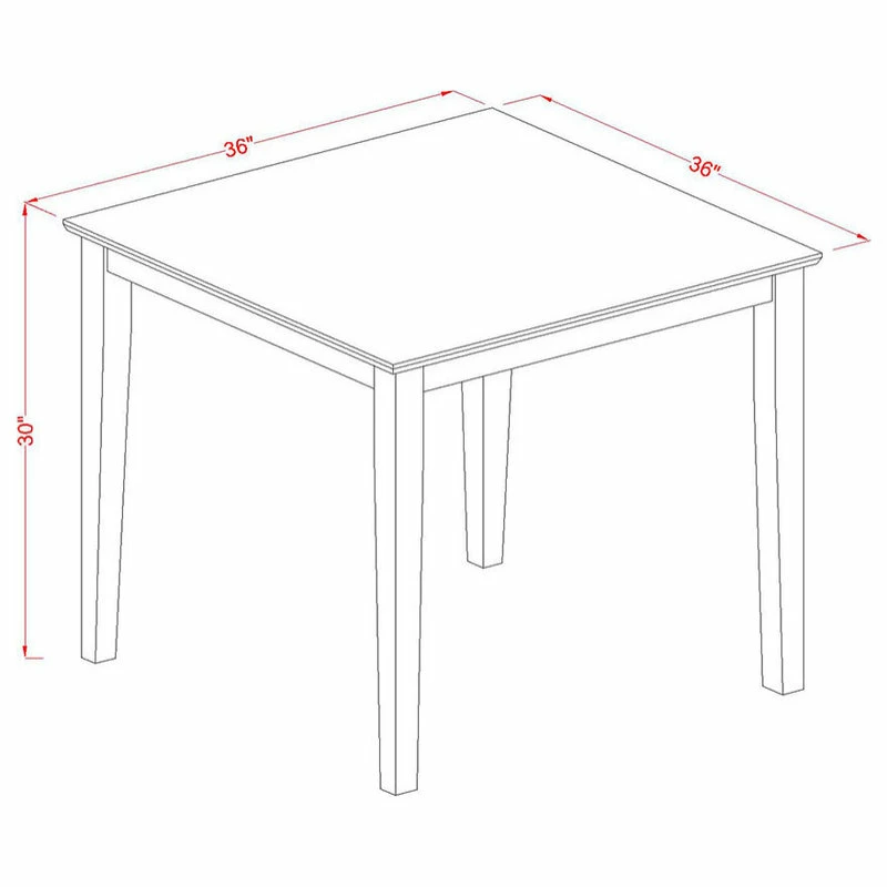 East West Furniture Oxford Wood 3-Piece Dining Set With Mahogany OXDO3-MAH-W - Image 4