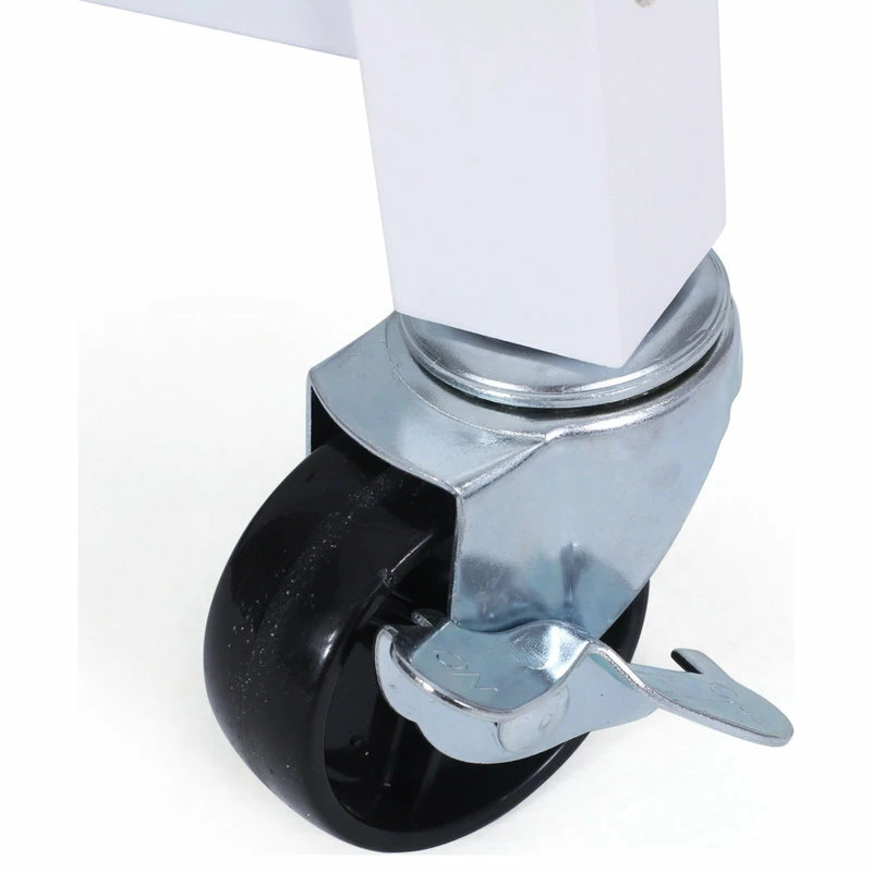 GDFStudio Drake Farmhouse Kitchen Cart With Wheels, White And Natural - Image 13