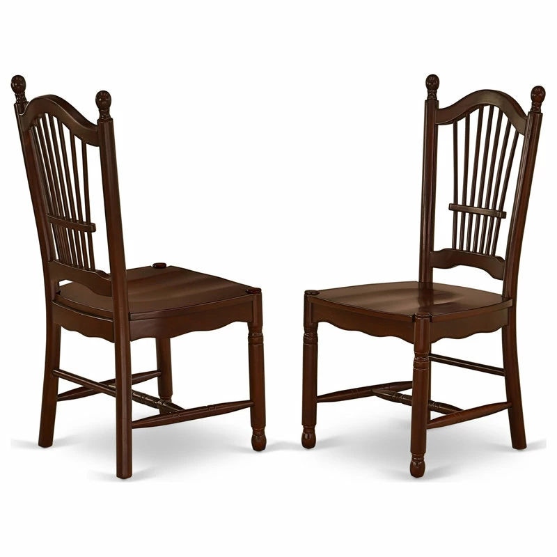 East West Furniture Oxford Wood 3-Piece Dining Set With Mahogany OXDO3-MAH-W - Image 3