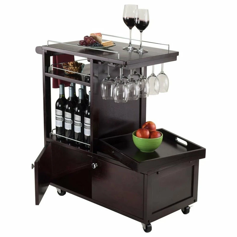 Winsome Wood Transitional Espresso Composite Wood Cart 92430 - Image 5
