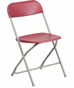 Flash Furniture Gray Folding Chair, Red