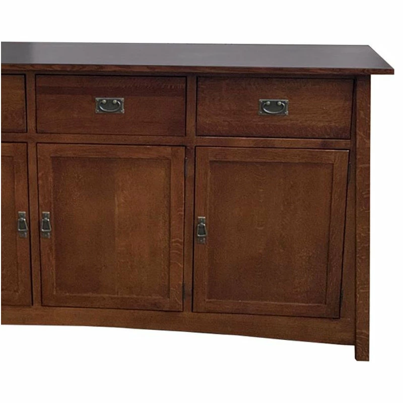 Crafters And Weavers Mission 3 Door And 3 Drawer Sideboard Walnut 70" - Image 3