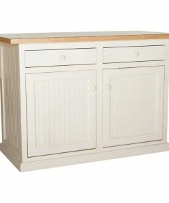 Eagle Furniture Coastal 51" Kitchen Island, Soft White