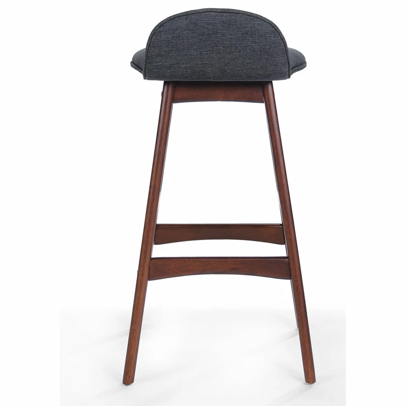 GDFStudio GDF Studio Tolle Mid Century Design Low Back Fabric Bar Chair, Set Of 2, Charcoa - Image 4