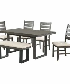 Picket House Sullivan Dining Table With 4 Side Chairs And Bench