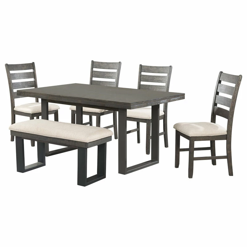 Picket House Sullivan Dining Table With 4 Side Chairs And Bench