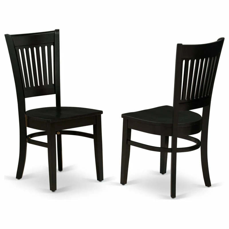 East West Furniture Dublin Wood 5-Piece Dining Set With Black DMVA5-BLK-W - Image 3