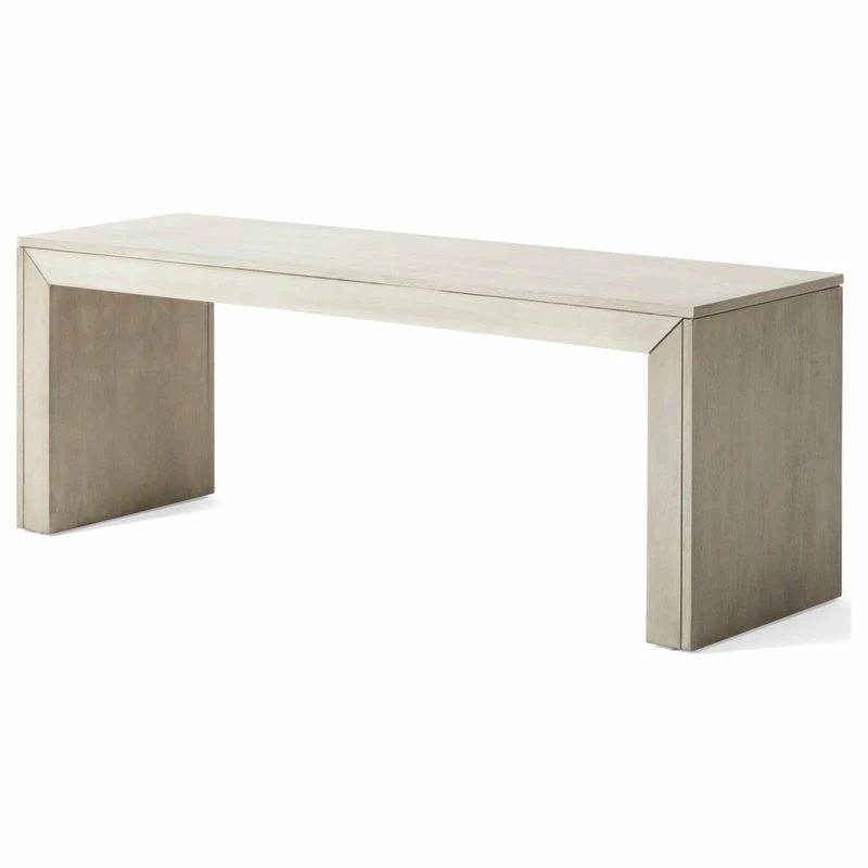 GDFStudio Chatham Farmhouse Acacia Wood Dining Bench, Light Gray Oak - Image 10