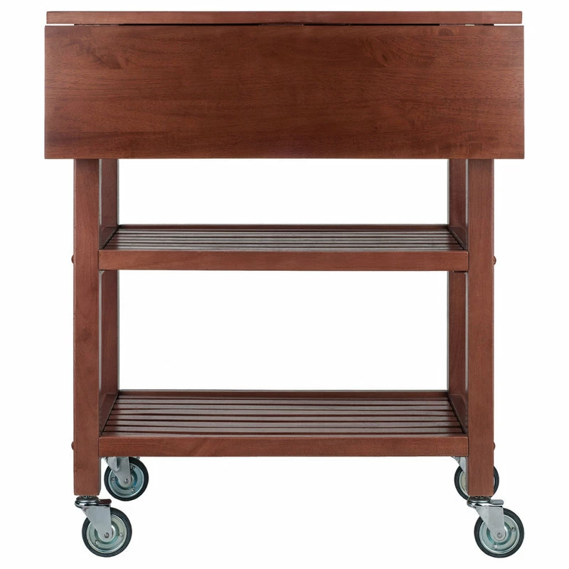 Winsome Wood Transitional Walnut Composite Wood Cart 94734