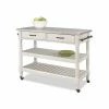Homestyles General Line Off-White Wood Kitchen Cart