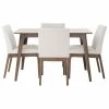 GDFStudio GDF Studio Kwame Mid-Century Modern 5 Piece Dining Set, Light Beige