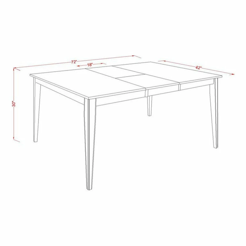 East West Furniture Henley 9-piece Wood Dining Set In Cappuccino - Image 5