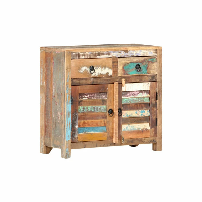 Vida XL LLC VidaXL Sideboard Solid Wood Reclaimed Storage Side Drawer Cabinet Furniture