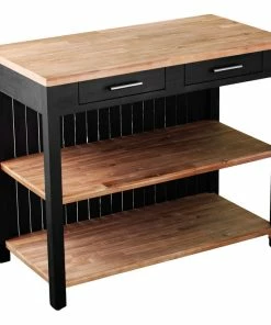 SEI Furniture Lenore Expandable Freestanding Kitchen Island