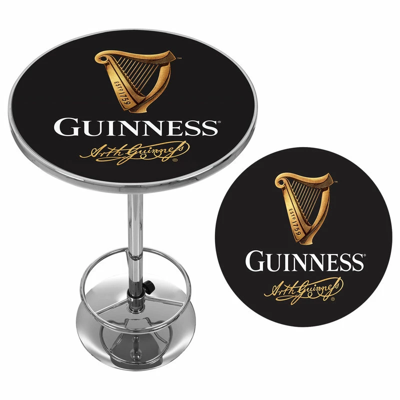Trademark Gameroom Guinness Chrome Pub Table, Signature - Image 2