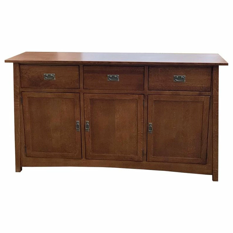Crafters And Weavers Mission 3 Door And 3 Drawer Sideboard Walnut 70" - Image 2