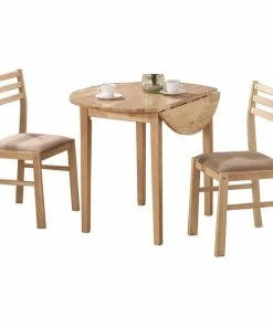 Coaster Home Furnishings Coaster 3 Piece Drop Leaf Dining Set In Beige And Natural