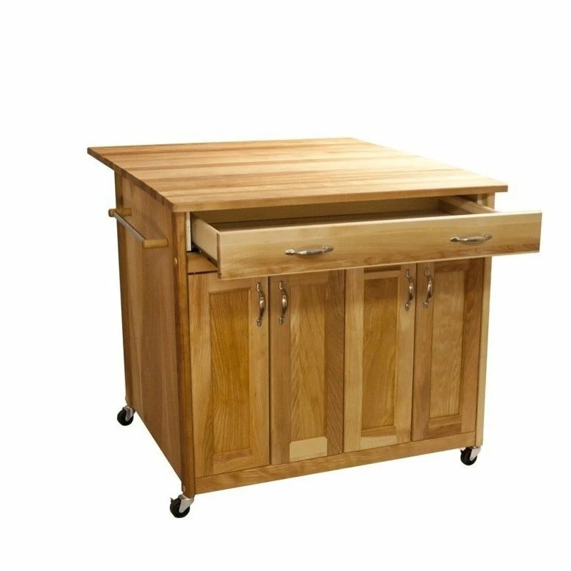 Catskill Craftsmen Deep Island With Flat Panel Doors And Drop Leaf - Image 3