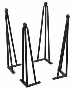 BNF Home Serenta Hairpin Metal Table Legs, 4-Piece Set, Black, 20"