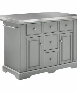 Crosley Julia Stainless Steel Top Kitchen Island