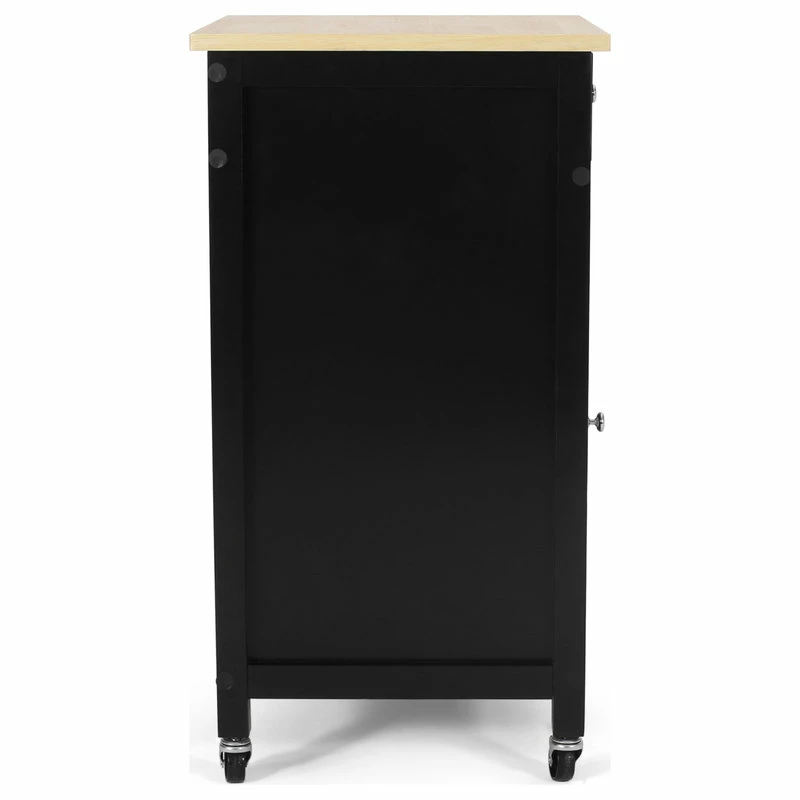 GDFStudio Medway Contemporary Glass Paneled Kitchen Cart - Image 9