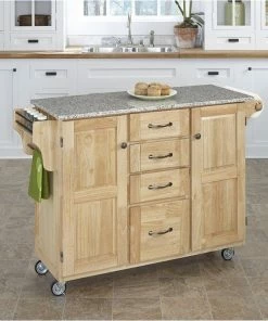 Homestyles Create-a-Cart Wood Kitchen Cart In Brown