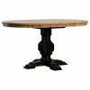 Inspire Q Arbor Hill Two-Tone Oval Pedestal Base Extendable Dining Table, Antique Black