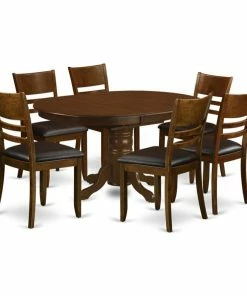 East West Furniture Kenley 7-piece Traditional Wood Dining Set In Espresso