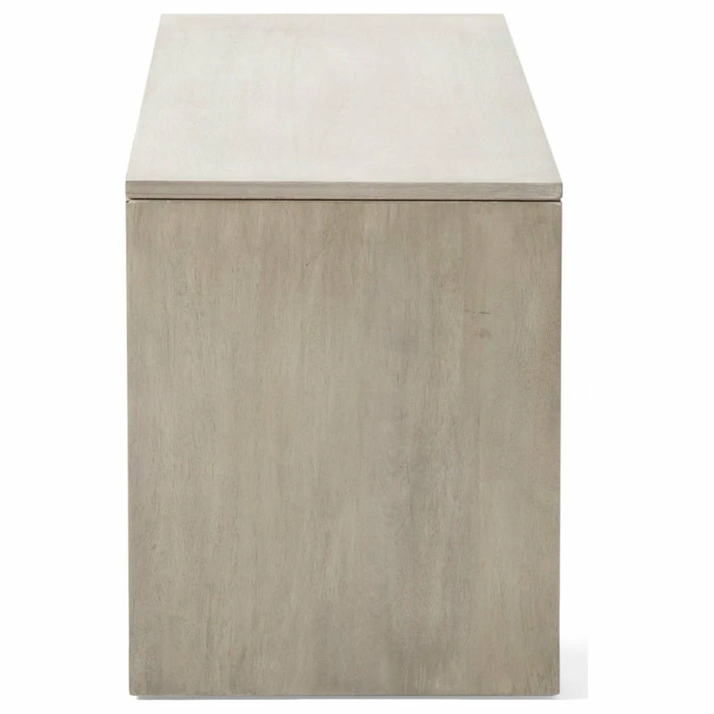 GDFStudio Chatham Farmhouse Acacia Wood Dining Bench, Light Gray Oak - Image 9