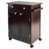Winsome Wood Transitional Espresso Composite Wood Cart 92626