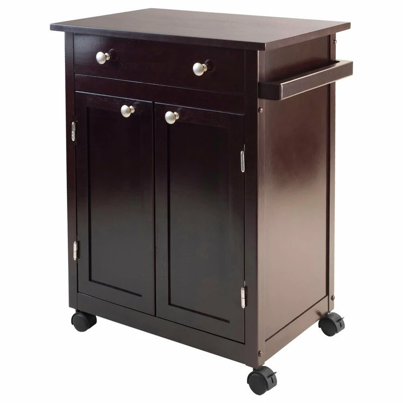 Winsome Wood Transitional Espresso Composite Wood Cart 92626