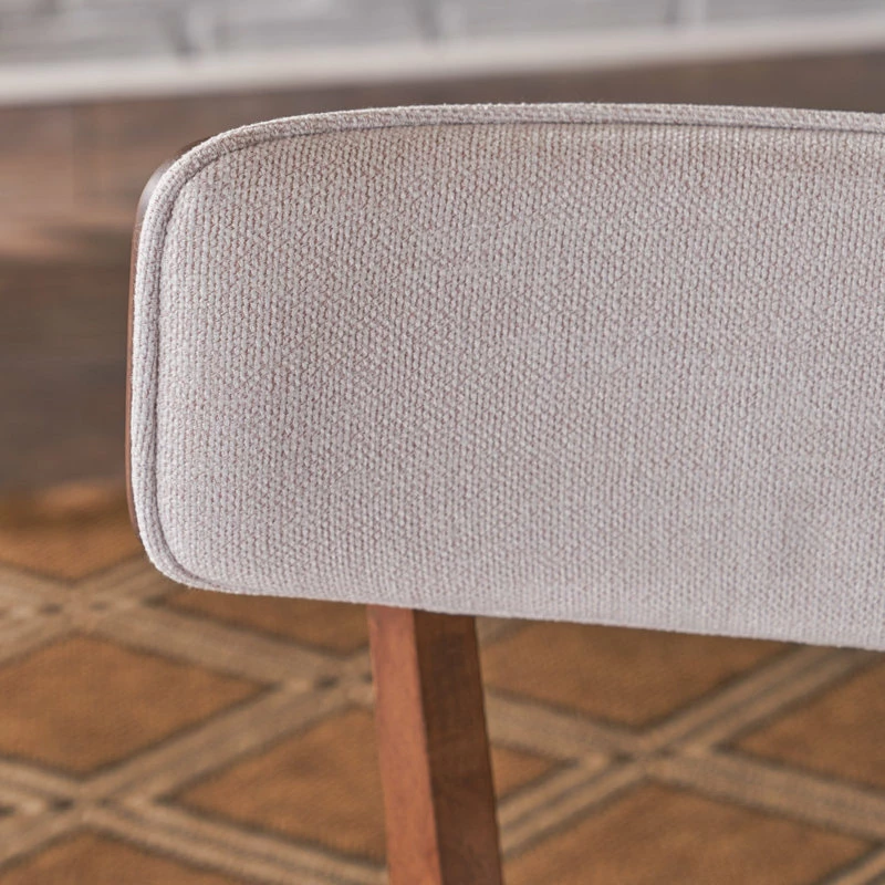 GDFStudio Anakin Mid-Century Modern 7-Piece Dining Set, Light Beige, Walnut - Image 8