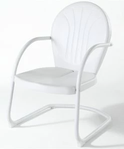 Crosley Griffith Metal Patio Chair In White