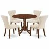 East West Furniture Dublin Wood 5-Piece Parson Dining Set DLGA5-MAH-32