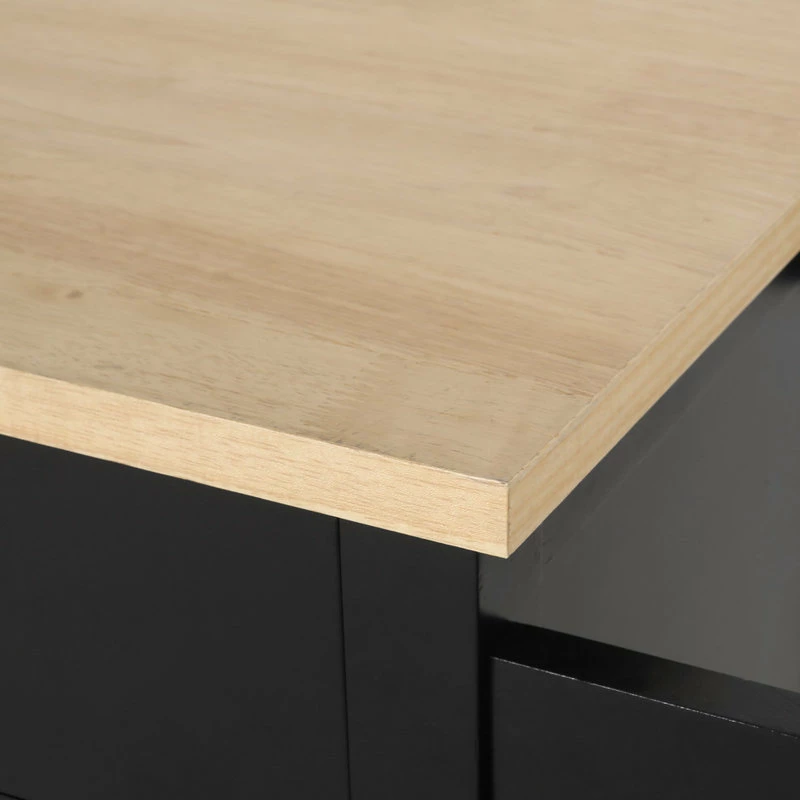 GDFStudio Medway Contemporary Glass Paneled Kitchen Cart - Image 5