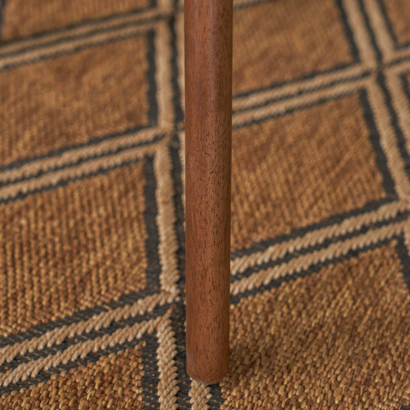 GDFStudio Anakin Mid-Century Modern 7-Piece Dining Set, Light Beige, Walnut - Image 9