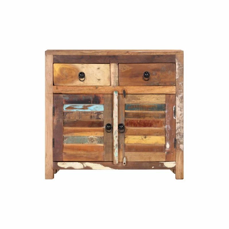 Vida XL LLC VidaXL Sideboard Solid Wood Reclaimed Storage Side Drawer Cabinet Furniture - Image 2