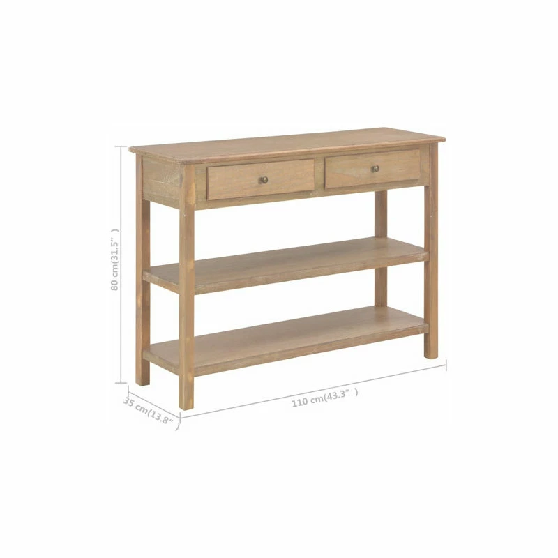 Vida XL LLC VidaXL Sideboard 43.3" MDF Sturdy Storage Cabinet Home Hallway Entry Furniture - Image 9