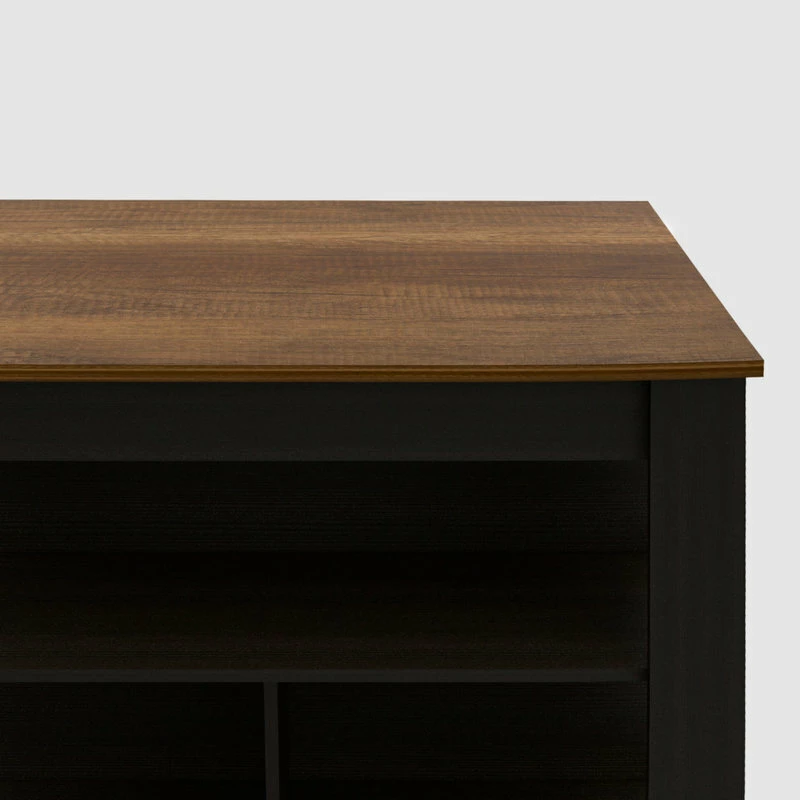 RST Brands Lindon Kitchen Island, Black, Maple - Image 6