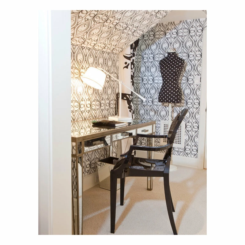 Homedotdot Modern Stackable Chairs Ghost Style Armchairs With Arm Dining Clear Set Of 2, Bl - Image 4