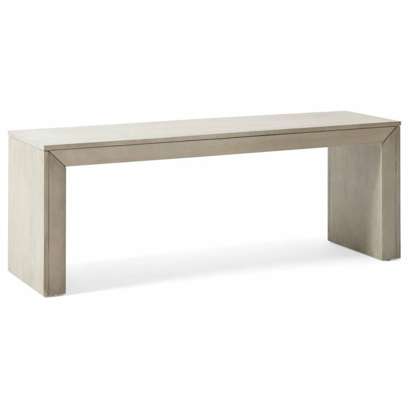 GDFStudio Chatham Farmhouse Acacia Wood Dining Bench, Light Gray Oak - Image 8