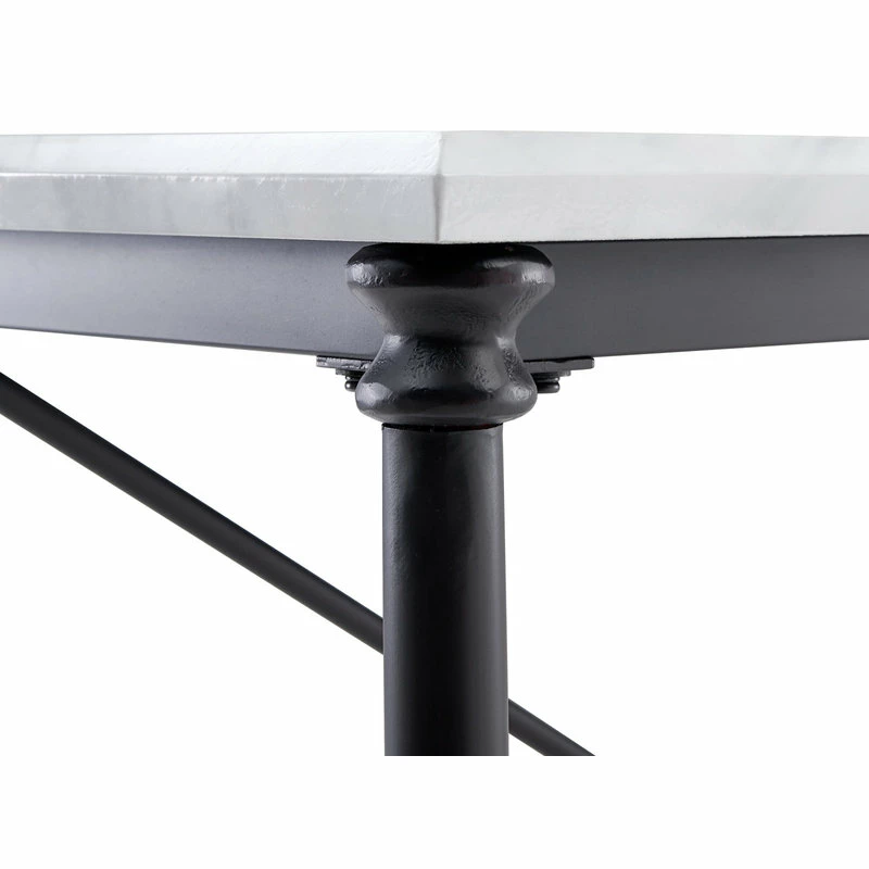 SEI Furniture Tennyson Faux Stone Rolling Kitchen Island - Image 9