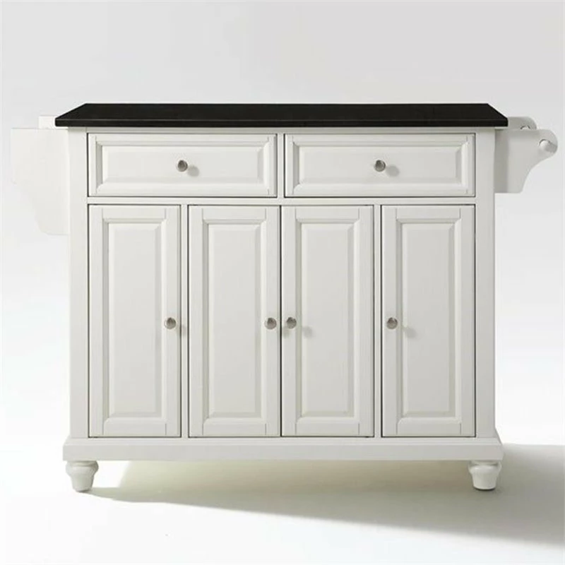 Crosley Cambridge Black Granite Top Kitchen Island In White - Image 3
