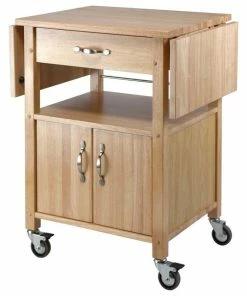 Winsome Wood Transitional Beech Composite Wood Cart 84920