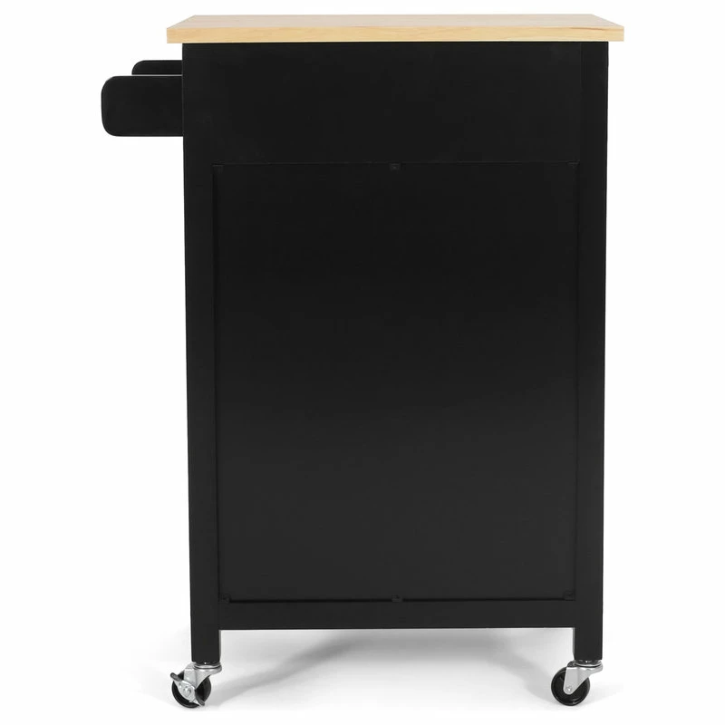 GDFStudio Medway Contemporary Glass Paneled Kitchen Cart - Image 10