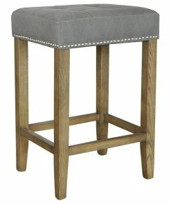 Plata Import LLC Ashford Sean Counter Stool,Desert Canvas, Dark Moon Canvas
