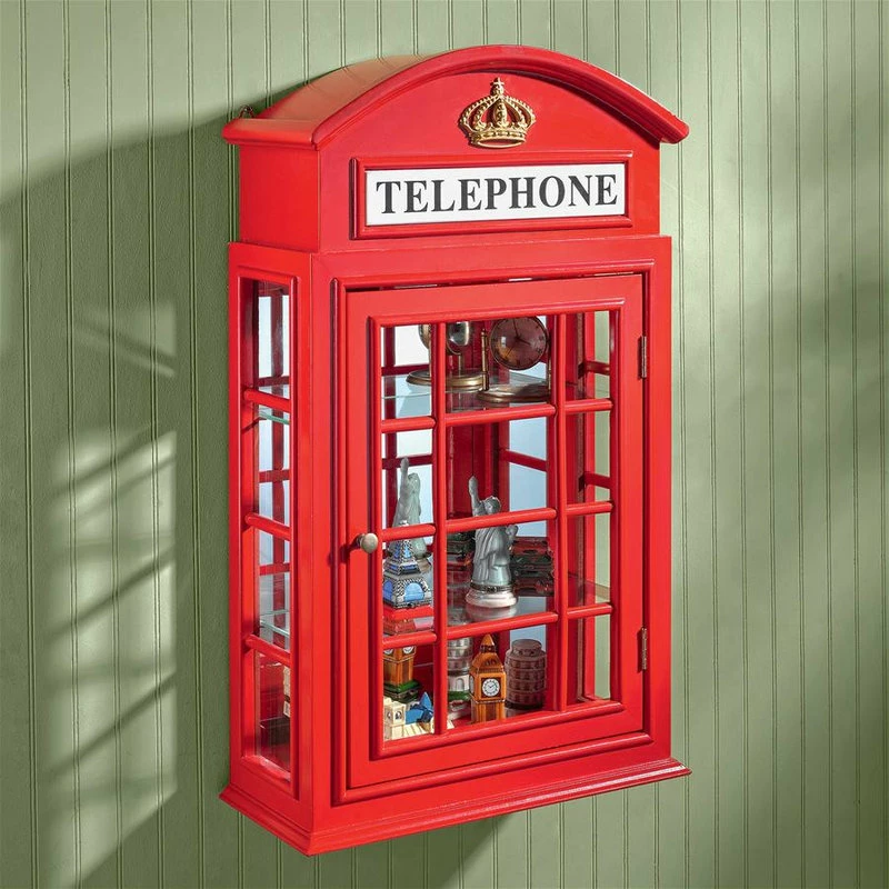 Design Toscano Telephone Booth Curio Cabinet - Image 2