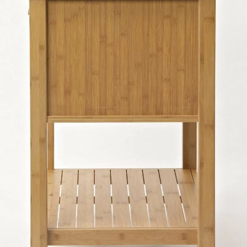 Boraam Industries, Inc. Kenta Bamboo Kitchen Cart With Stainless Steel Top - Image 7