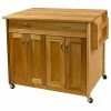 Catskill Craftsmen Deep Island With Flat Panel Doors And Drop Leaf
