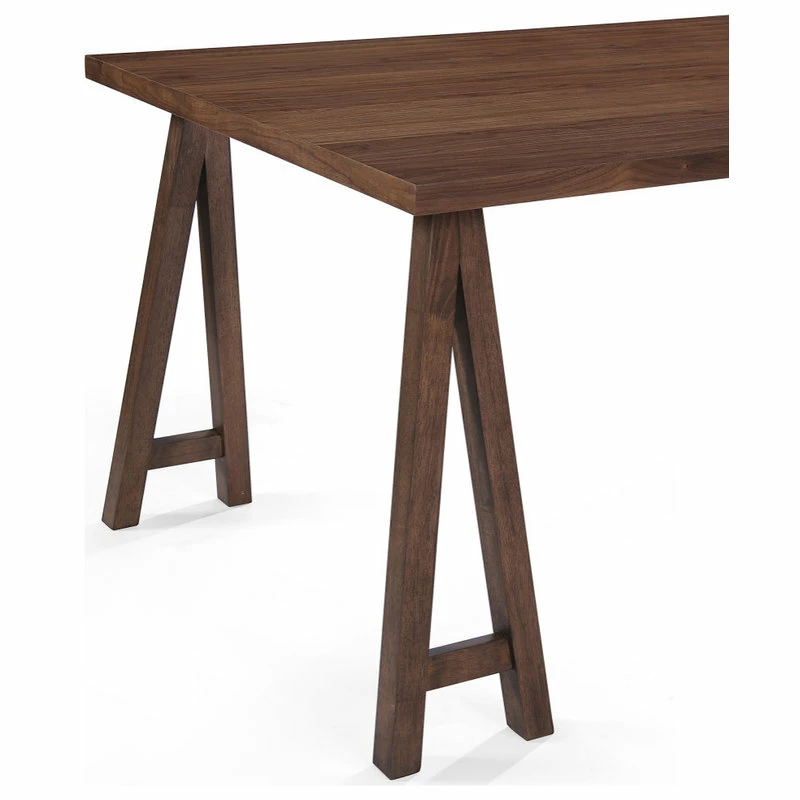 GDFStudio Anakin Mid-Century Modern 7-Piece Dining Set, Light Beige, Walnut - Image 4